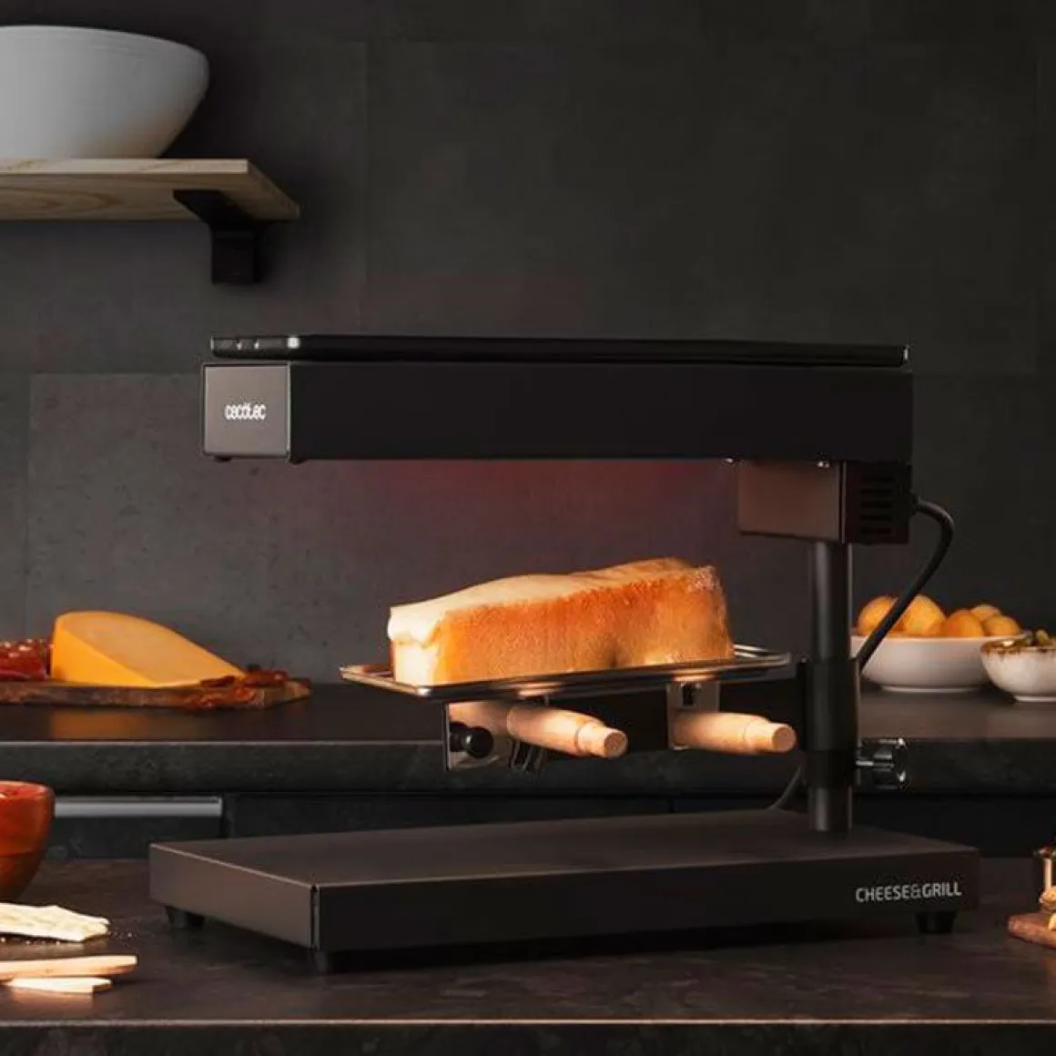 Raclette con parrilla Cecotec Chesse&Grill 6000 Black 600W negro