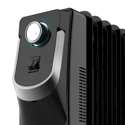 Radiador de aceite Ready Warm 5870 Space 360º Cecotec 11 módulos 2500W negro