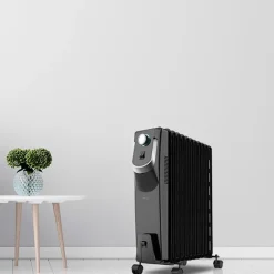 Radiador de aceite Ready Warm 5870 Space 360º Cecotec 11 módulos 2500W negro