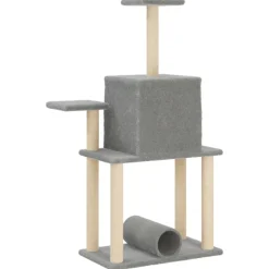 Rascador para gatos con postes de sisal 122 cm