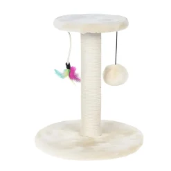 Rascador para gatos con pluma + bola Ø16x30 cm