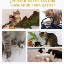 Rascador para gatos PawHut con cama beige 81,5x50x30 cm