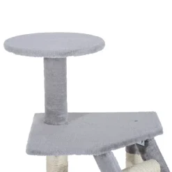 Rascador árbol para gatos/ centro de decanso y actividades gris 55x40x125 cm