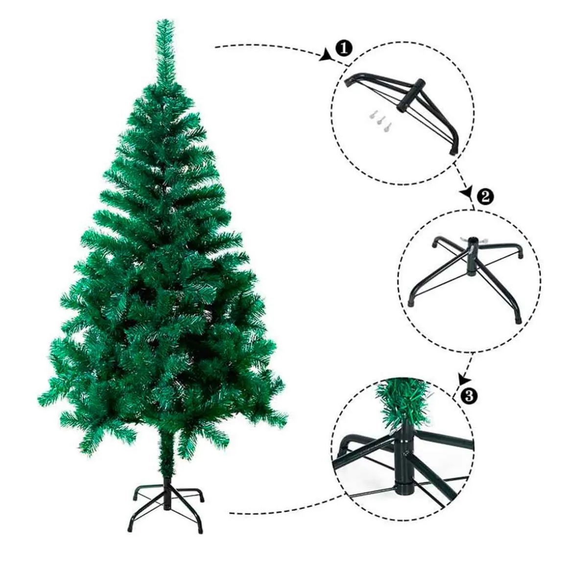 Árbol de Navidad 450 puntas verde 180 cm