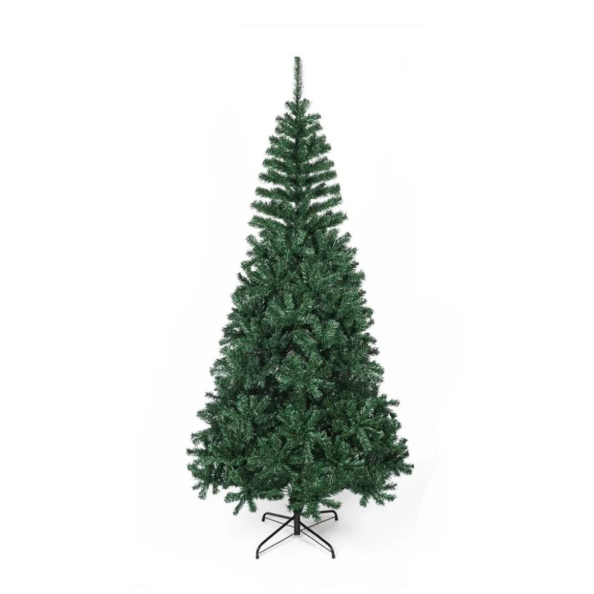 Árbol de navidad 1250 ramas + base cruzada verde Ø60x240 cm