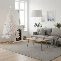 Árbol de navidad 400 ramas + base cruzada blanco Ø35x150 cm