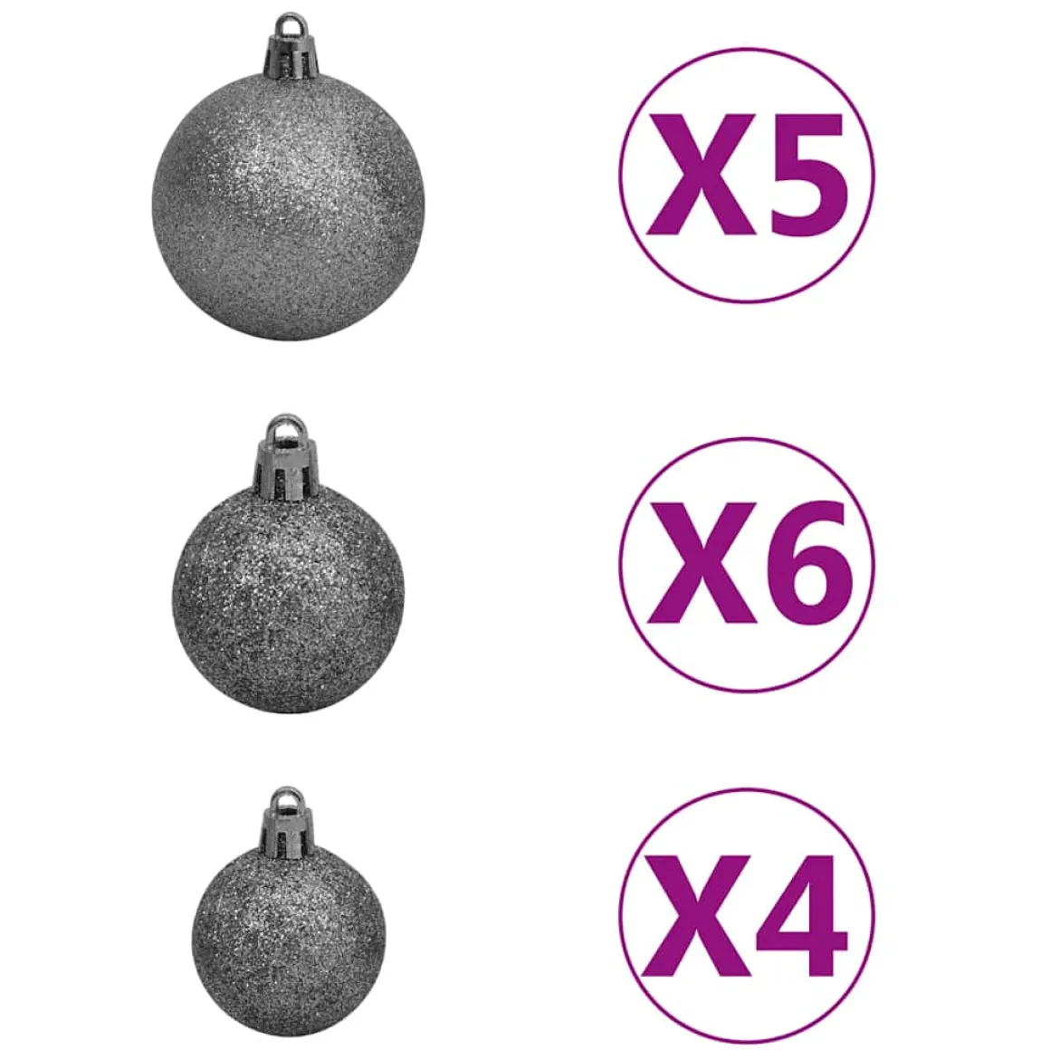 Árbol de Navidad 930 ramas 150 LEDs con decoraciones verde