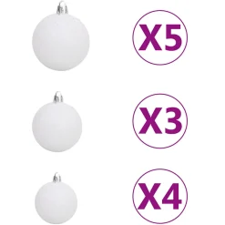 Árbol de Navidad 930 ramas 150 LEDs con decoraciones verde