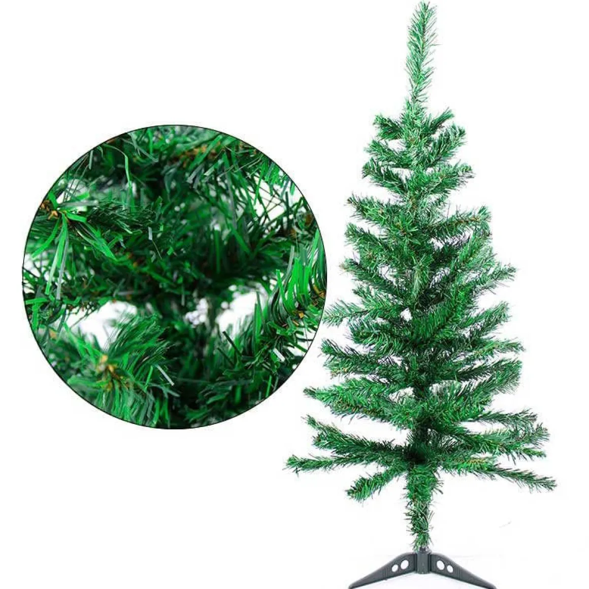 Árbol de Navidad 94 ramas con base verde 90 cm