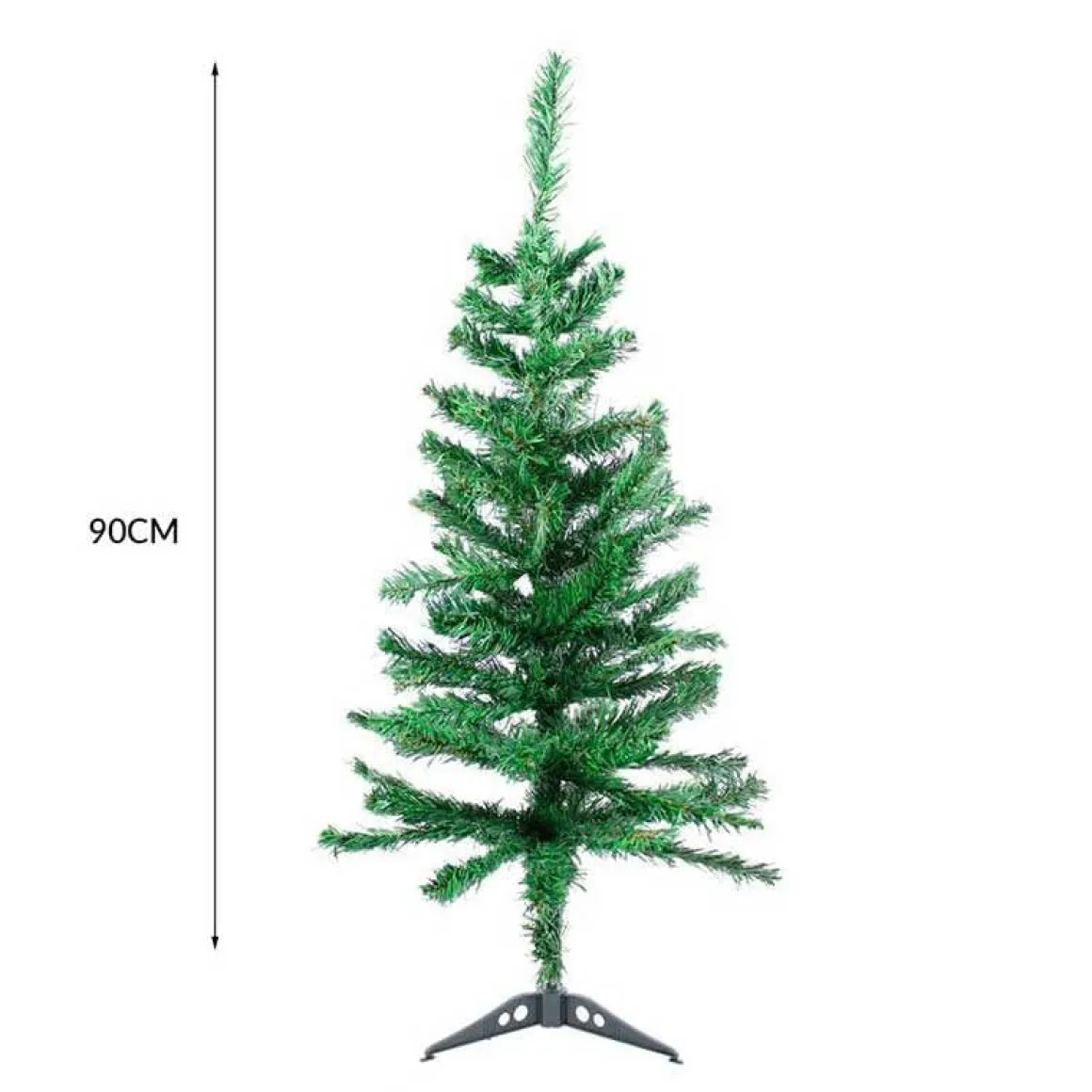 Árbol de Navidad 94 ramas con base verde 90 cm