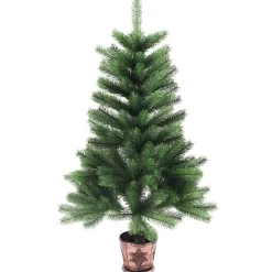 Árbol de Navidad 200 ramas con macetero verde Ø51x90 cm