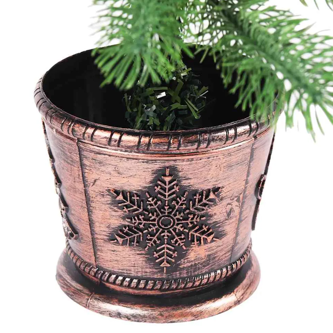 Árbol de Navidad 200 ramas con macetero verde Ø51x90 cm