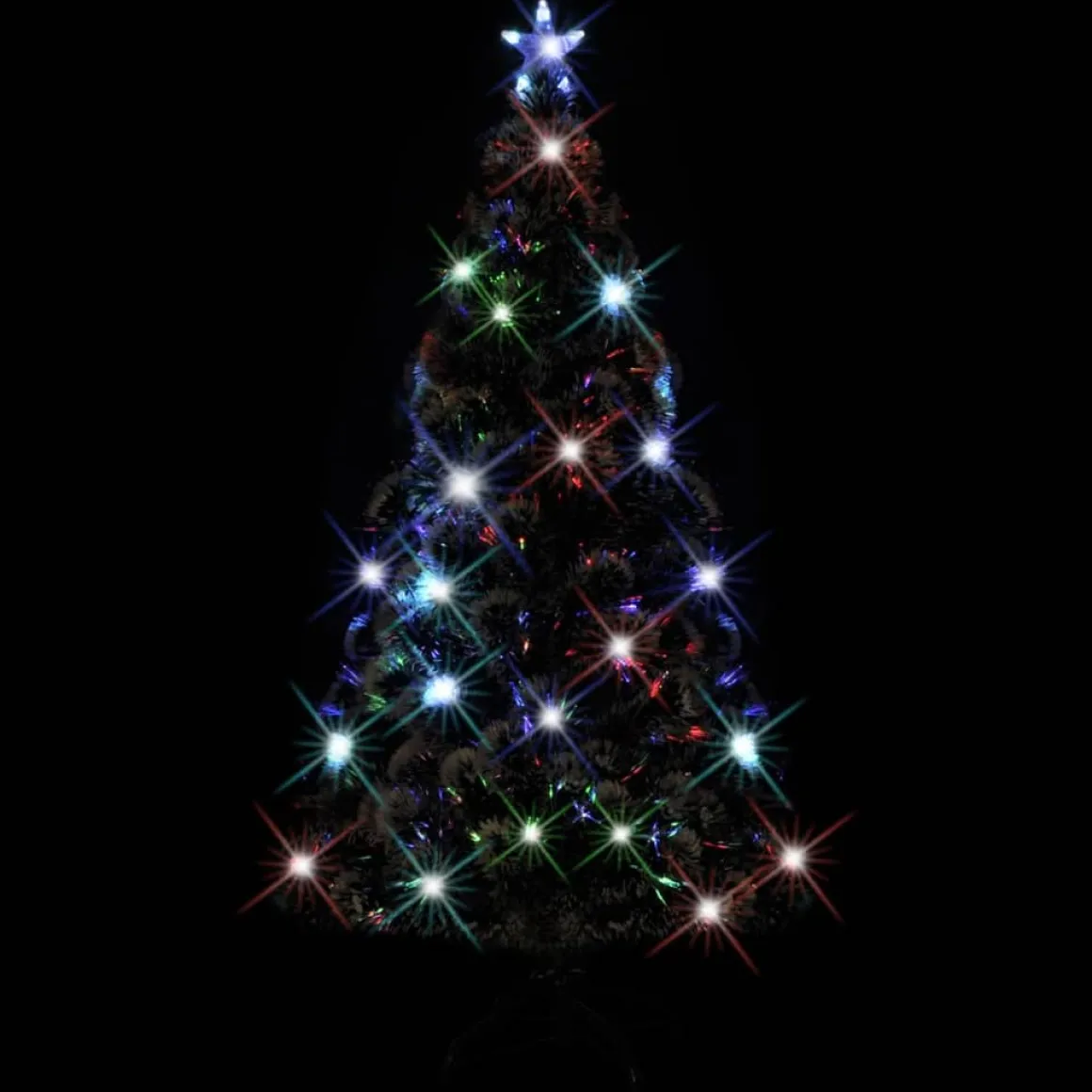 Árbol de Navidad 220 ramas y 39 luces LED verde 180 cm