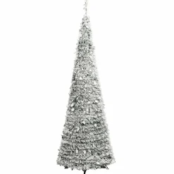 Árbol de Navidad desplegable efecto nevado con 200 LEDs blanco