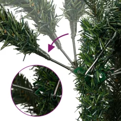 Árbol de Navidad Everluce 286 ramas con efecto nevado 300 LEDs verde