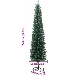 Árbol de Navidad Everluce 286 ramas con efecto nevado 300 LEDs verde