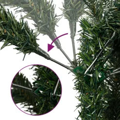 Árbol de Navidad Everluce 286 ramas con efecto nevado 300 LEDs verde