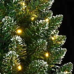 Árbol de Navidad Everluce 286 ramas con efecto nevado 300 LEDs verde