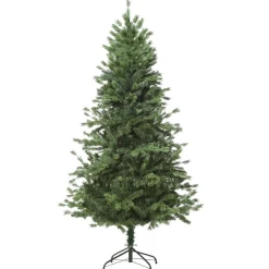 Árbol de Navidad Homcom 440 ramas base plegable verde Ø75x150 cm