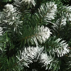 Árbol de Navidad Homcom 630 ramas con piñas verde/blanco Ø75x180 cm