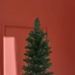 Árbol de Navidad Homcom 510 ramas base plegable verde Ø56x210 cm