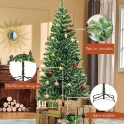 Árbol de Navidad Homcom 968 ramas verde 210 cm