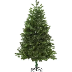 Árbol de Navidad Homcom 934 ramas con base plegable verde Ø105x210 cm