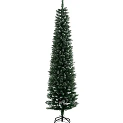 Árbol de Navidad Homcom 570 ramas efecto nieve verde Ø50x190 cm