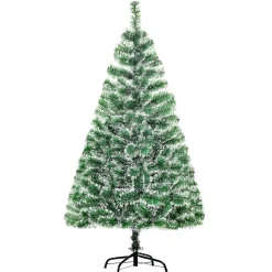 Árbol de Navidad Homcom 416 ramas verde Ø75x150 cm