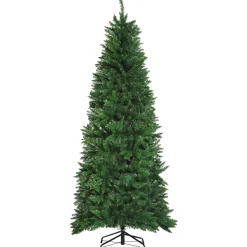 Árbol de Navidad Homcom 865 ramas con soporte verde Ø91x210 cm