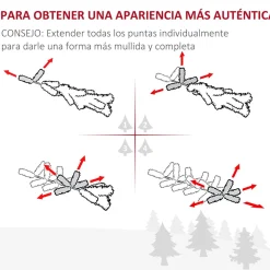Árbol de Navidad Homcom 865 ramas con soporte verde Ø91x210 cm