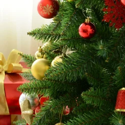 Árbol de Navidad Homcom 865 ramas con soporte verde Ø91x210 cm
