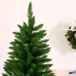 Árbol de Navidad Homcom 865 ramas con soporte verde Ø91x210 cm