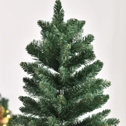 Árbol de Navidad Homcom con soporte plegable verde