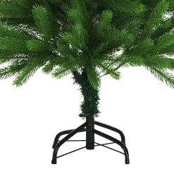 Árbol de Navidad realista + base cruzada verde 240 cm