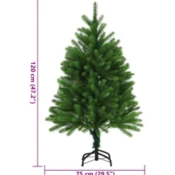 Árbol de Navidad realista + base cruzada verde 240 cm