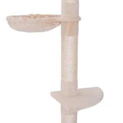 Árbol para gatos maxi PawHut 5 niveles beige 230-260x40x34 cm