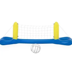 Red de voleibol hinchable Bestway con pelota azul/amarillo 64x244 cm