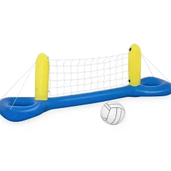 Red de voleibol hinchable Bestway con pelota azul/amarillo 64x244 cm