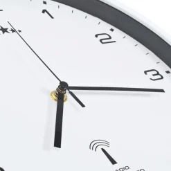 Reloj de pared Cloc radiocontrol blanco/negro Ø31 cm