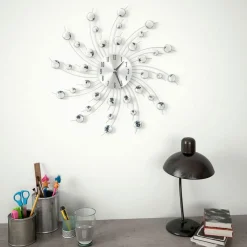 Reloj de pared con movimiento de cuarzo plata Ø50 cm