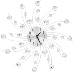 Reloj de pared con movimiento de cuarzo plata Ø50 cm
