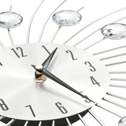 Reloj de pared con movimiento de cuarzo plata Ø50 cm