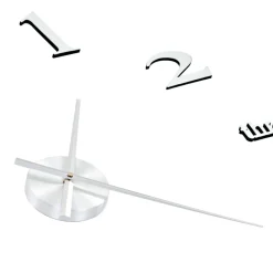Reloj de pared 3D XXL diseño moderno plata Ø100 cm