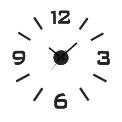 Reloj de pared Óscar números adhesivos negro Ø50 cm