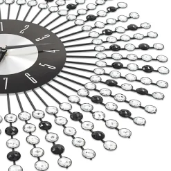 Reloj decorativo de pared metal negro Ø43cm