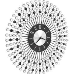 Reloj decorativo de pared metal negro Ø43cm