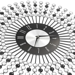 Reloj decorativo de pared metal negro Ø43cm