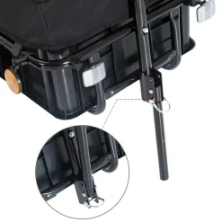 Remolque de bicicleta Homcom con reflectantes+asa negro