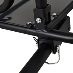 Remolque de bicicleta PawHut carga máx. 50kg con reflectores acero negro 49x139x71,5 cm